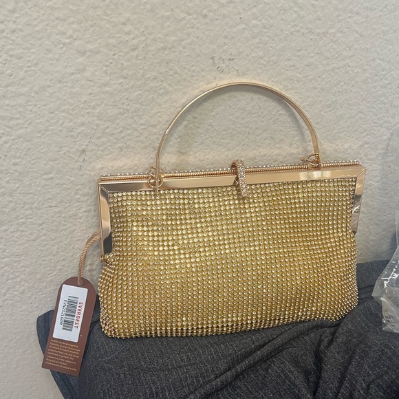 GOLD STONES‎ Rhinestones Evening Clutch Bag Purse